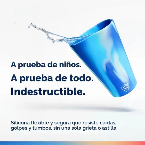 Vista 5 de Silipint Vaso de pinta de silicona de 16 oz – Vaso de silicona reutilizable irrompible sin BPA – Flexible apto para lavavajillas, microondas