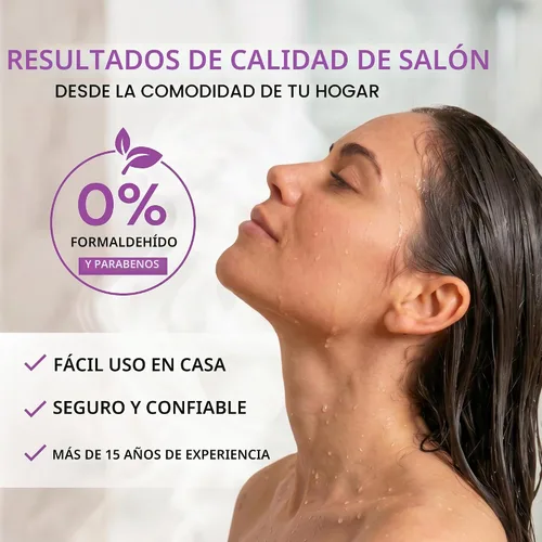Vista 3 de Blowout - Tratamiento capilar con queratina brasileña, fórmula probada de 4.1 fl oz, alisado, reparación, sin formaldehído, sin formol, probado