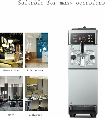 Vista 8 de Máquina comercial del helado de 1200W, máquinas suaves del fabricante del helado del servicio 16L/H, máquina del helado con la pantalla