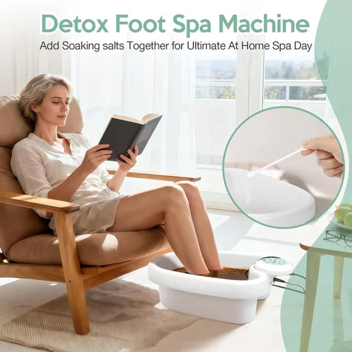 Vista 5 de Máquina de desintoxicación iónica para baño de pies, spa de desintoxicación de pies de iones para uso doméstico, salón de belleza, club de spa