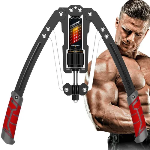 Vista 11 de EAST MOUNT - Ejercitador de brazo giratorio ajustable de 10 a 199 kg de potencia hidráulica, expansor de pecho para casa, equipo de entrenamiento