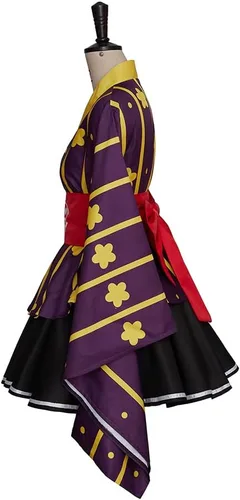 Vista 3 de Saniplaycos Anime Trafalgar D. Water Law Lolita Kimono Vestido Luffy Cosplay Traje Traje Halloween Carnaval Traje para Mujer