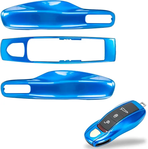 Vista 28 de Funda de llavero pintada de 3 piezas de repuesto - Compatible con llavero Porsche, MK1 (Gris Ágata)