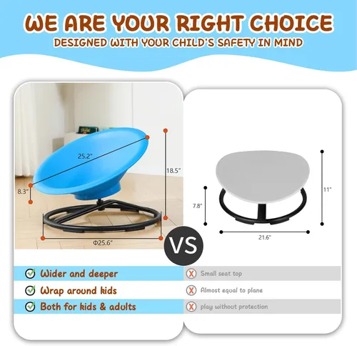 Vista 3 de Silla Giratoria para Niños Autistas, Juguetes de Sentarse y Girar para Autismo para Edad 3+, Silla Giratoria Sensorial que Mejora las Habilidades