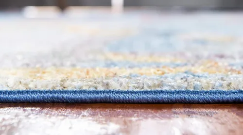 Vista 5 de Unique Loom Downtown Collection Abstract, tonos pastel, alfombra ecléctica de área, 8' 0" x 10' 0", MultiAzul claro