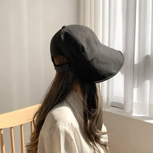 Vista 3 de VIEWLAP Sombrero de lino de ala ancha con velcro ajustable para viajes, playa, protección UV para mujeres y niñas