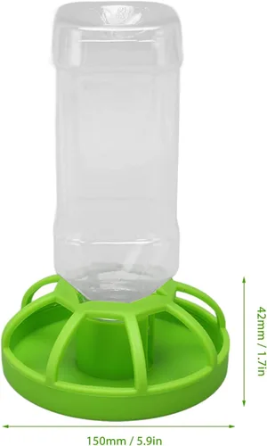 Vista 6 de Asixxsix Comedero de agua para reptiles, dispensador automático extraíble de agua para reptiles, plato redondo, tortuga, alimentador de alimentos