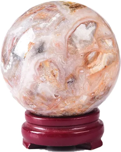 Vista 87 de JIC Gem Piedra Natural de Jaspe Africano Cristal de Curación Esfera Adivinación Bola de Piedra Preciosa, Feng Shui Reiki Aura Decoración