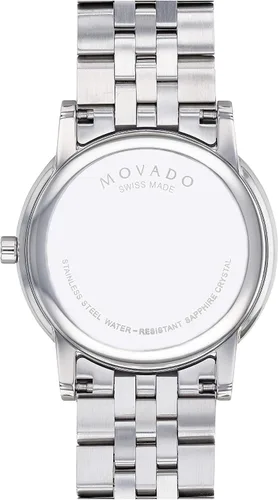 Vista 4 de Movado Men's Museum Stainless Steel Watch with Concave Dot Museum Dial, SilverBlack (Model 607199)