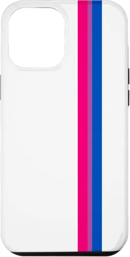 Vista 25 de Funda blanca para iPhone 13 Pro Subtle Bi Pride Flag LGBT Bisexual Stripe