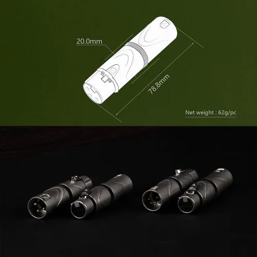 Vista 4 de Adaptador XLR, conector hembra de 5 pines a hembra de 5 pines para extensión de micrófono mezclador de audio DMX, paquete de 2 5PIN XLR hembra a