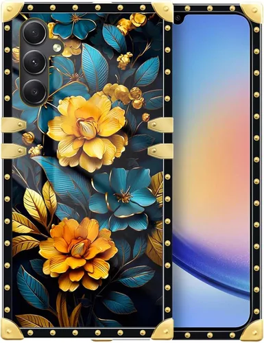Vista 48 de Funda compatible con Samsung Galaxy A03S 4G, TPU suave de lujo y parte trasera de policarbonato duro para niñas y mujeres, funda protectora a prueba
