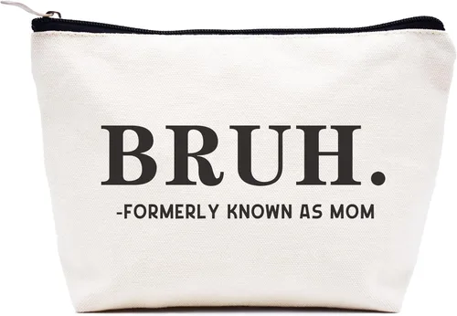 Vista 126 de LIBIHUA Bolsa de maquillaje para mujer, bolsa de cosméticos regalos para ella, bolsa de viaje femenina, Beige, 1 en mi era de Lacrosse Mom