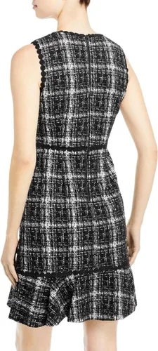 Vista 2 de Karl Lagerfeld Womens Sleeveless Knit Tweed Sheath