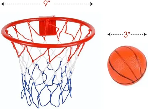 Vista 3 de ArtCreativity Mini juego de aro de baloncesto para colocar sobre la puerta, fácil de colgar, no requiere montaje, incluye 1 mini bola y aro de red