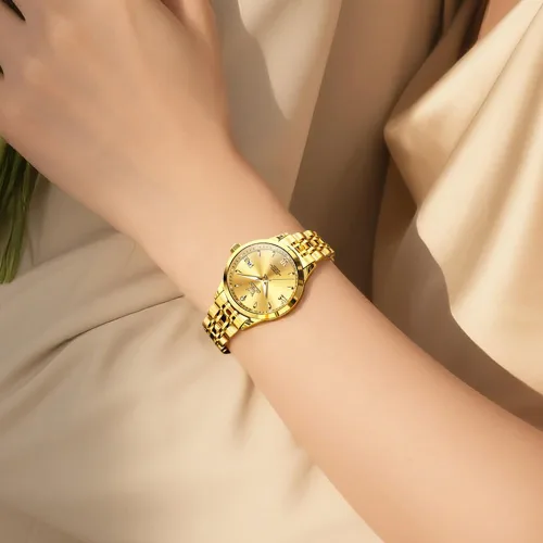 Vista 4 de OLEVS Reloj automático para mujer, de lujo, con diamantes de lujo, cuerda automática, impermeable, fecha luminosa
