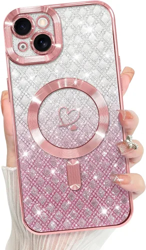 Vista 138 de Bonoma Compatible with iPhone 17 Pro Max Case 2025 Heart Checkered -Gold A cuadros-oro