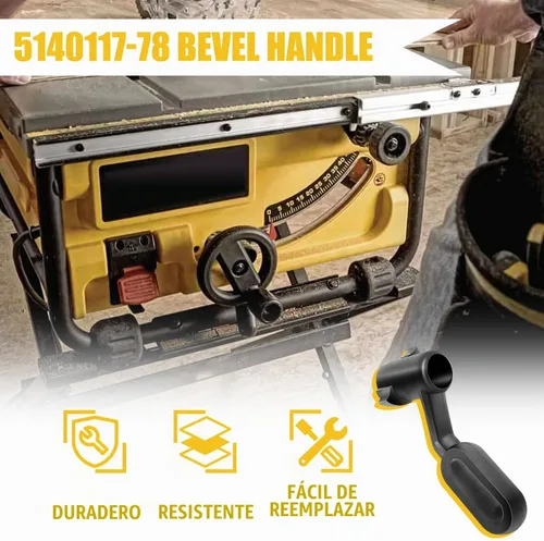 Vista 7 de HASMX 5140117-78 - Mango biselado de sierra de mesa de repuesto para Dewalt DW745, DWE7480, números de pieza 5140117-78, 5140032-55, 514011778