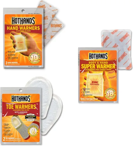 Vista 2 de HotHands Paquete Variado de Calentadores para Dedos de los Pies, Manos y Cuerpo - Calentadores Activados por Aire de Larga Duración, Seguros