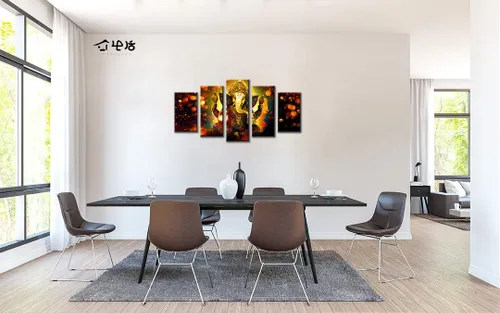 Vista 5 de DJSYLIFE Lienzo decorativo para pared, diseño de Dios hindú, 40 pulgadas de Arte 07