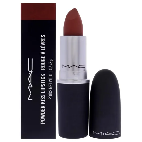 Vista 7 de MAC Powder Kiss - Lápiz labial 930 Brickthrough para mujer, lápiz labial de 0.10 onzas