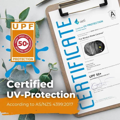 Vista 8 de Caramaz - Parasol de automóvil para bebé con protección UV certificada (2 unidades, 20 x 12 pulgadas), Animales (Animals)