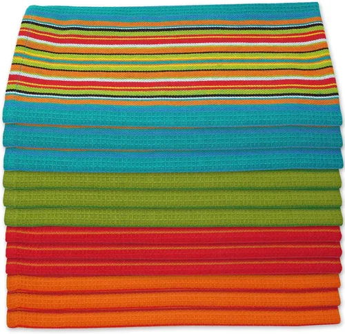 Vista 8 de Toallas de cocina a rayas de salsa Toallas de salsa de algodón absorbente 100% natural Paños de cocina multiusos para cocinar, secar y limpiar