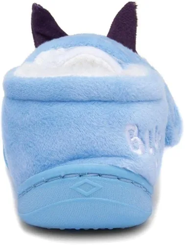 Vista 5 de Bluey Pantuflas para niños pequeños con correa de orejas 3D, zapatos de casa