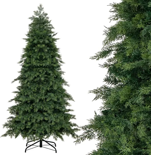 Vista 13 de HAPPYGRILL Árbol de Navidad artificial de 4 pies, árbol de Navidad sin Verde