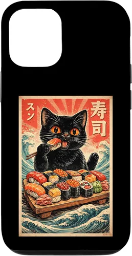 Vista 27 de Cute Kawaii Sushi Cat Funny Japanese Cat Eating Sushi Case for iPhone XR