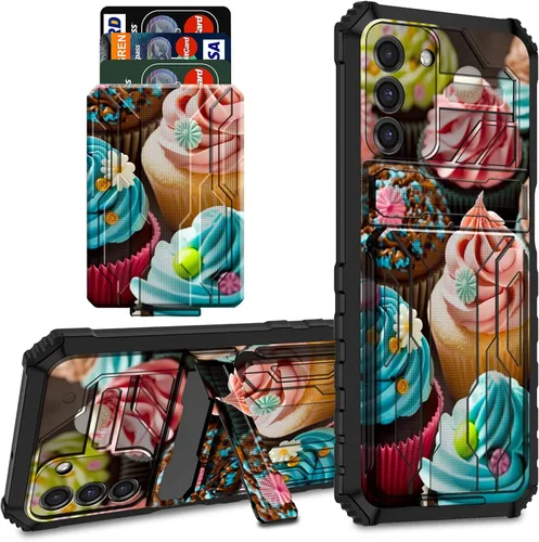 Vista 28 de Para Samsung Galaxy A03S Funda Para Teléfono Galaxy A03S Funda Billetera Con Titular De Tarjeta De Crédito Y Soporte De Doble Capa De PC Duro Funda