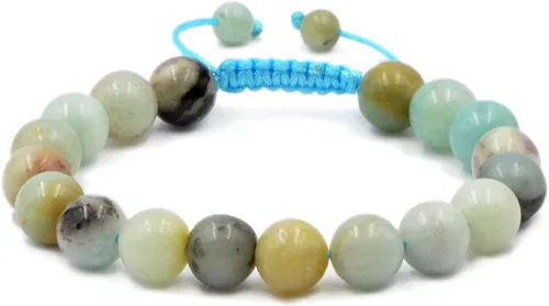 Vista 34 de AD Beads - Pulseras de gemas naturales de 0.39 pulgadas, cristales de sanación, macramé ajustable de 7 a 9 pulgadas