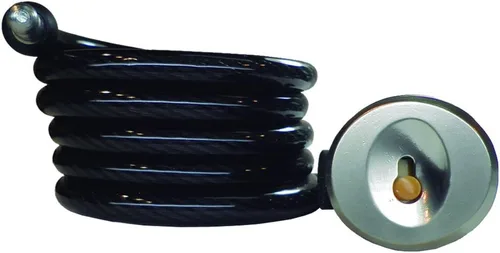 Vista 2 de Candado OnGuard Doberman de 6 pies con cable enrollado de 10 mm - Cable de seguridad de acero flexible con cabezal de doble cierre X2P Power