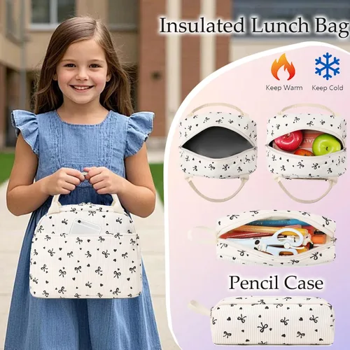 Vista 35 de Juego de mochila para niñas con diseño de unicornio, mochila escolar para niños, mochila para libros para niñas, set 3 en 1, regreso a clases