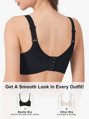 Vista 2 de Baetty Seamless Bras for Women No Underwire, Ultra Comfort Jelly Strip Wireless Bra, Adjustable Supportive Padded Bras (5474)