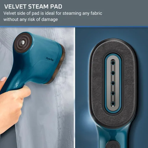 Vista 4 de Rowenta PurePop Vaporizador de Mano para Ropa 1.5 Libras Calentamiento de 15 Segundos, Capacidad de 2.3 Onzas 1150 Vatios Portátil, Planchado