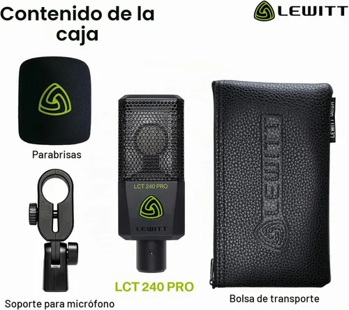 Vista 9 de LEWITT LCT 240 Pro - Micrófono de condensador de diafragma grande Negro