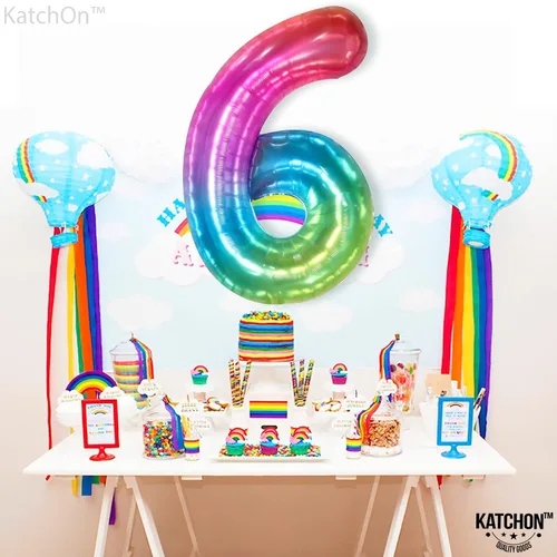 Vista 207 de KatchOn Globo negro del número 1 de 40 pulgadas, globo de feliz cumpleaños Large Mylar Number One Balloon for 1st Birthday Decorations, Foil