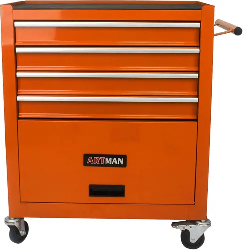 Vista 10 de Caja de herramientas con ruedas con 4 cajones, carrito de herramientas multifuncional, almacenamiento de herramientas, organizador de herramientas