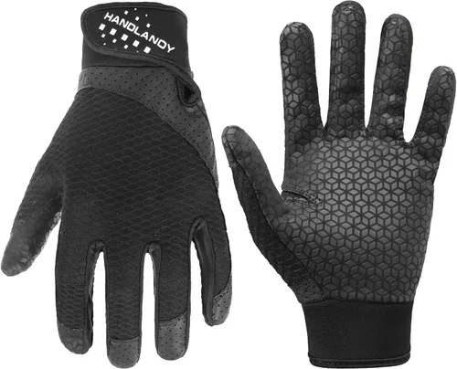 Vista 11 de HANDLANDY Guantes de bateo de béisbol para adultos y jóvenes, guantes de bateo de sóftbol con agarre transpirable para hombres, niños y niñas