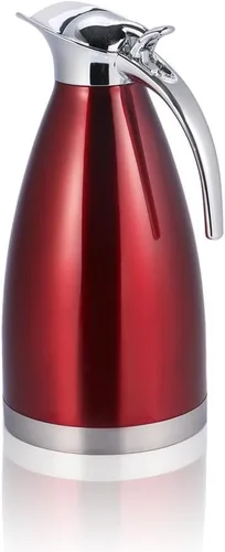 Vista 9 de Hervidor de té para estufa, acero inoxidable de doble pared de 2.5 cuartos de galón, tetera silbante con mango ergonómico, frasco de café aislado