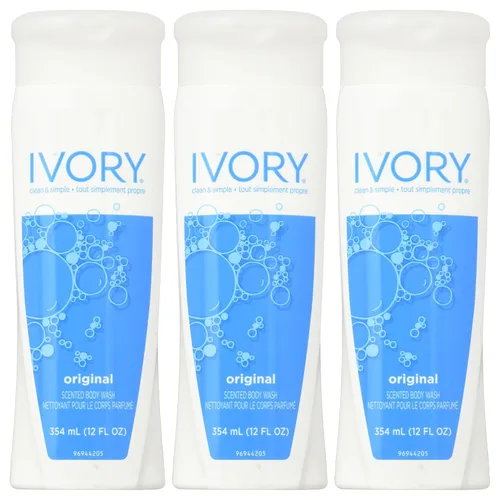 Vista 3 de Ivory Gel de baño, original, 12 onzas (paquete de 3) de Ivory