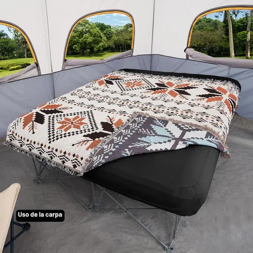 Vista 3 de KAMPKEEPER - Cama de Campamento, Camas de Campamento para Adultos, Cama Plegable de Campamento con Colchón de Aire Inflable y Bolsa de Transporte