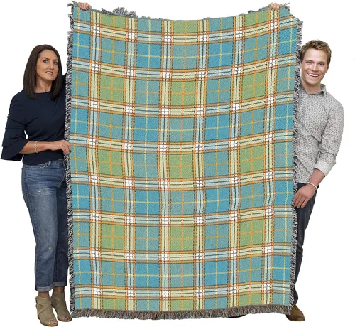 Vista 15 de Pure Country Weavers - Manta a cuadros Black Watch Tartan - Tapicería de regalo tejida con patrones, de algodón - Fabricada en Estados Unidos (72x54)