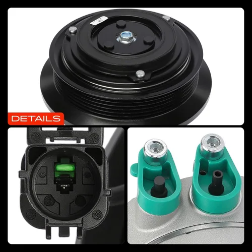 Vista 8 de A-Premium Compresor A/C con embrague compatible con Kia Soul 1.6L 2010-2011