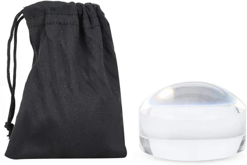Vista 8 de Lupa de cúpula acrílica de 2 pulgadas, lupa de lectura de pisapapeles 8X, lente óptica de media bola con bonita caja y bolsa de pulido (3.150 in)