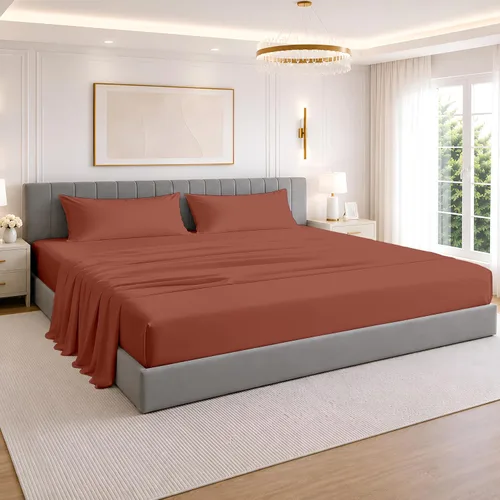 Vista 19 de SGI bedding Juego de sábanas de 4 piezas de 84 x 84 pulgadas, tamaño King Emperor/Wyoming, 100% algodón egipcio, bolsillo profundo de 15 pulgadas
