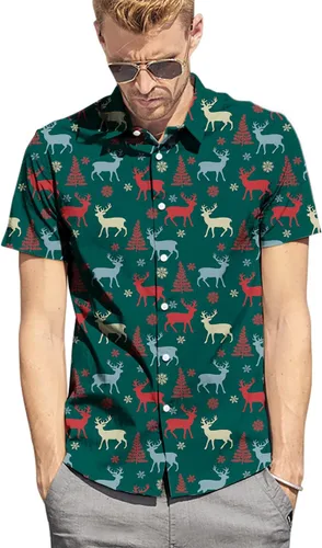 Vista 4 de Goodstoworld Camisas hawaianas con botones novedosas para hombre