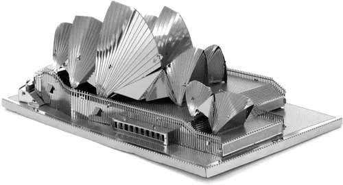 Vista 3 de Fascinations Metal Earth Sydney Opera House Building 3D Kit de modelo de metal
