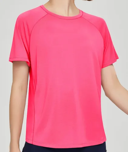 Vista 5 de Origiwish Camiseta de entrenamiento de manga corta para mujer, de secado rápido, para correr, gimnasio, atlética, casual, para yoga